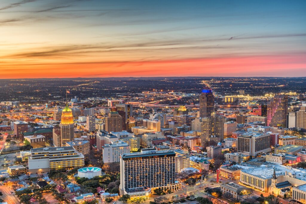 San Antonio, Texas, skyline, symbolizing Clear to Launch's impact on dental marketing.