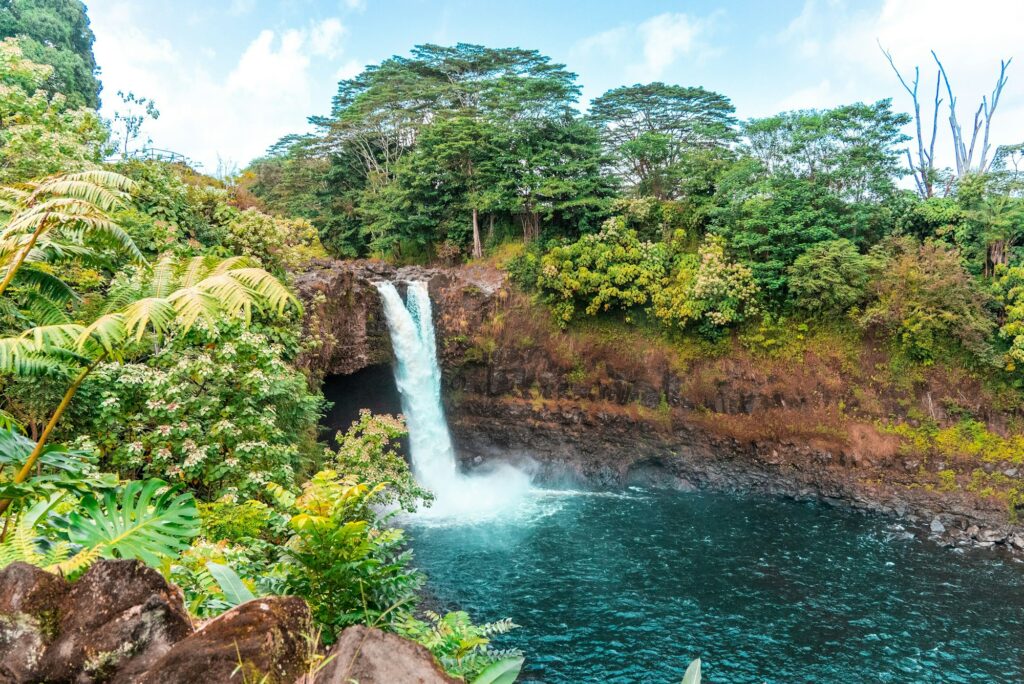 Rainbow Falls Waterfall in Hilo, HI, symbolizing the vibrant and refreshing dental marketing approaches of Clear to Launch Dental Marketing for Hilo's dental practices.