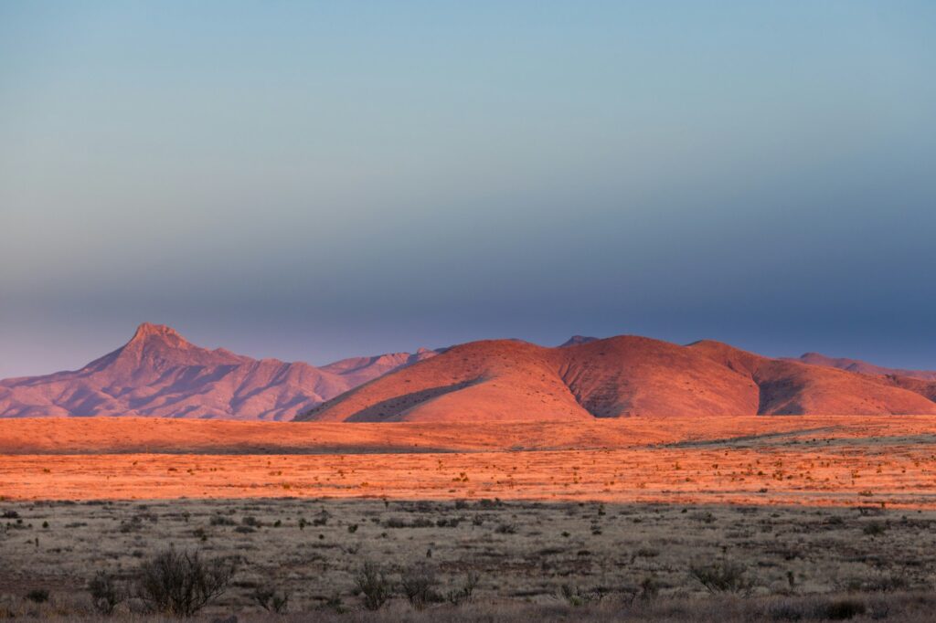 Spectacular sunset light over the high desert landscape of Rio Rancho, New Mexico, USA, illustrating the natural beauty and Clear to Launch Dental Marketing' strategic dental marketing initiatives tailored for Rio Rancho dental practices.