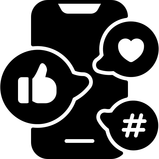 Mobile device icon with heart and thumbs up, highlighting content optimization techniques for boosting dental marketing reach